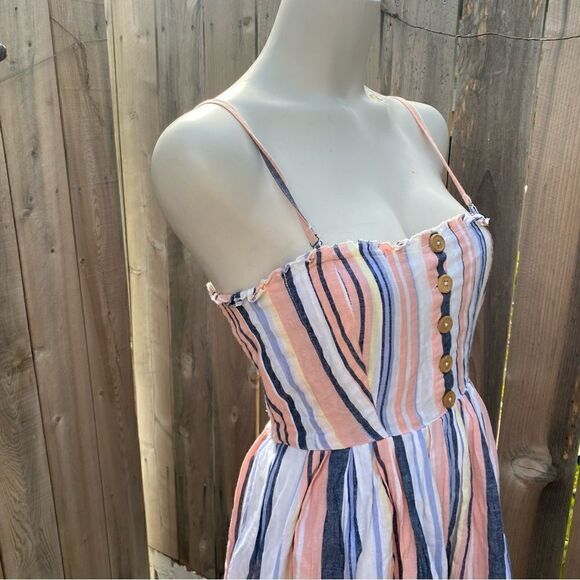 Free People Lilah Pleat-ed Tube Dress 100% Cotton Poplin Midi size small - Picture 6 of 13